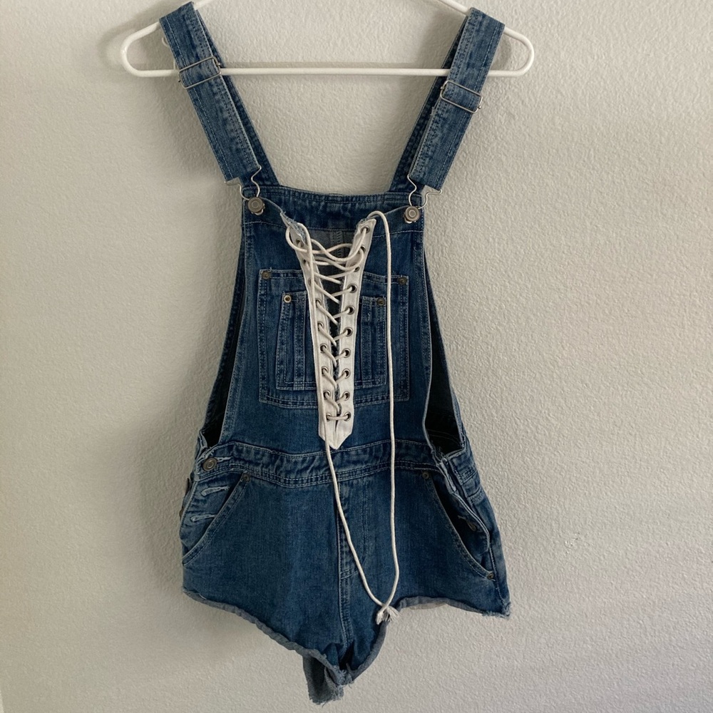 Forever 21 lace up overalls